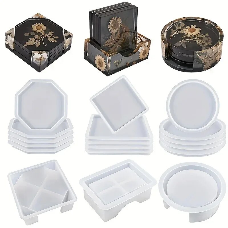Candle Making Jars With Lids - Conjunto de moldes de resina de