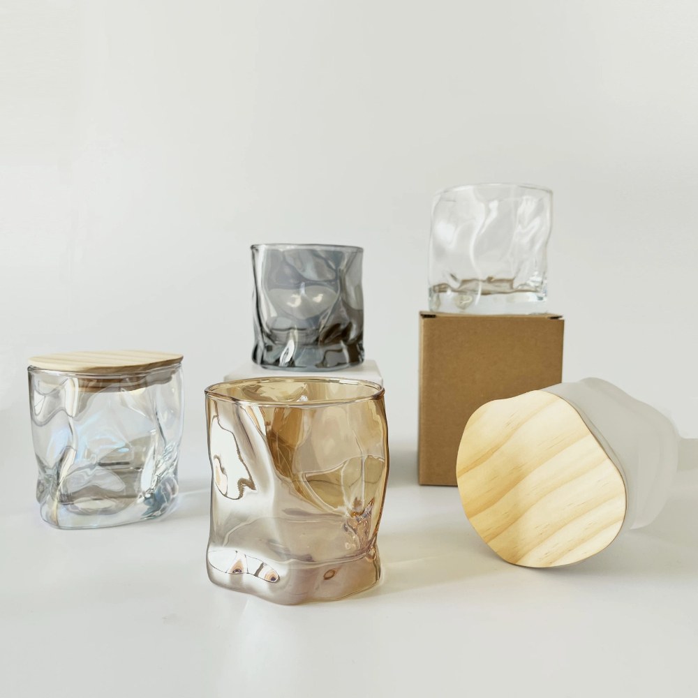 Copo de chá torcido, recipient - Candle Making Jars With Lids avaliação e preço